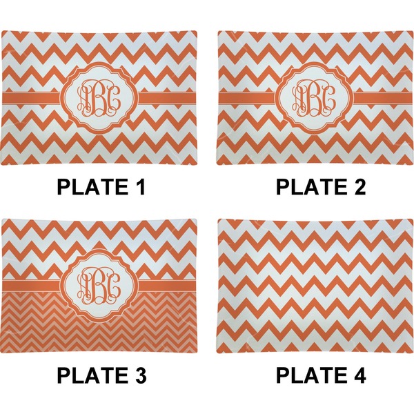 Chevron Set of Rectangular Appetizer / Dessert Plates (Approval)