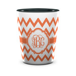 Chevron Ceramic Shot Glass - 1.5 oz - Two Tone - Single (Personalized)