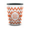 Chevron Ceramic Shot Glass - 1.5 oz - Two Tone - Set of 4 (Personalized)