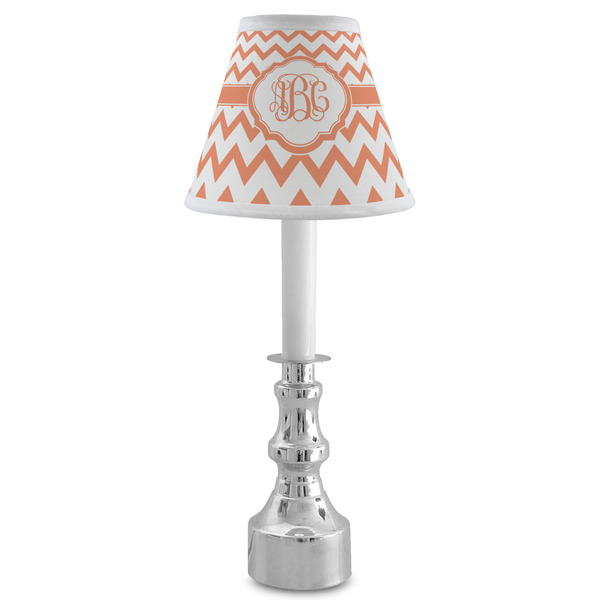 Chevron Small Chandelier Lamp - LIFESTYLE (on candle stick)