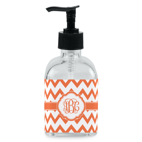 Custom Chevron Glass Soap & Lotion Bottle - Single Bottle (Personalized)