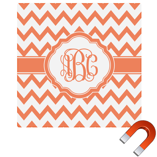 Custom Chevron Square Car Magnet - 10" (Personalized)