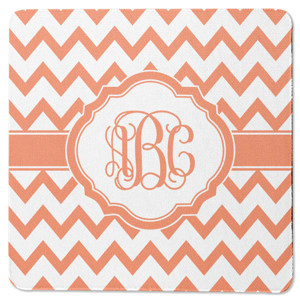 Custom Chevron Square Rubber Backed Coaster (Personalized)