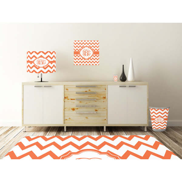 Chevron Square Wall Decal Wooden Desk
