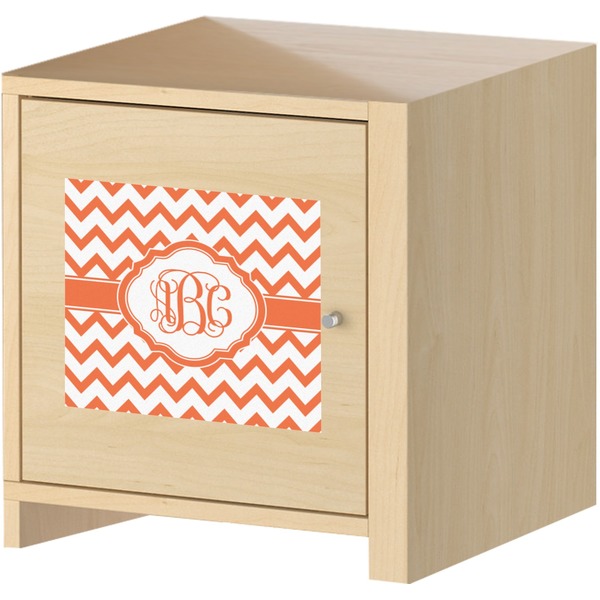 Chevron Square Wall Decal on Wooden Cabinet