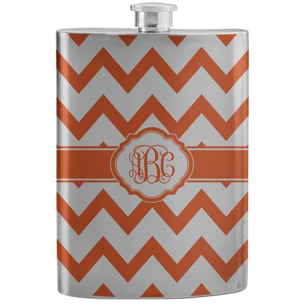 Custom Chevron Stainless Steel Flask (Personalized)