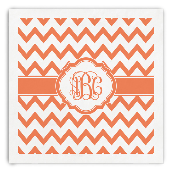 Custom Chevron Paper Dinner Napkins (Personalized)