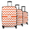Chevron 3 Piece Luggage Set - 20" Carry On, 24" Medium Checked, 28" Large Checked (Personalized)