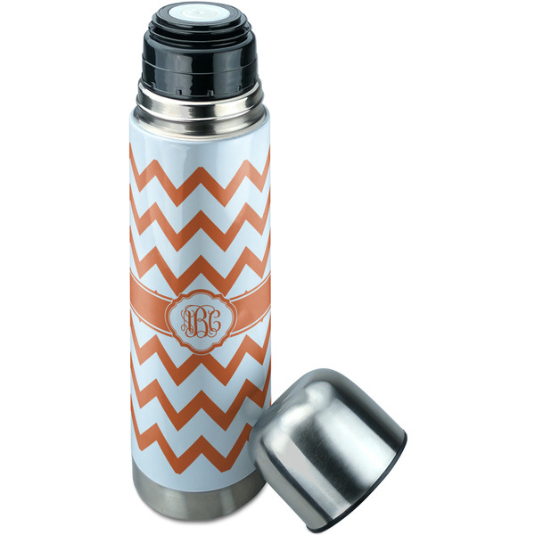 Chevron Thermos - Lid Off