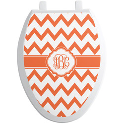 Chevron Toilet Seat Decal - Elongated (Personalized)