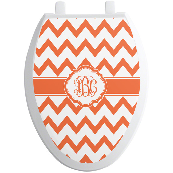 Chevron Toilet Seat Decal Elongated