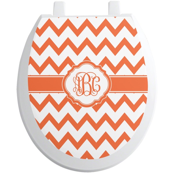 Custom Chevron Toilet Seat Decal (Personalized)
