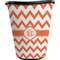 Chevron Waste Basket - Single Sided (Black) (Personalized)