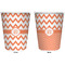 Chevron Trash Can White - Front and Back - Apvl
