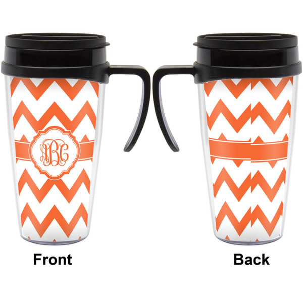 Chevron Travel Mug with Black Handle - Approval