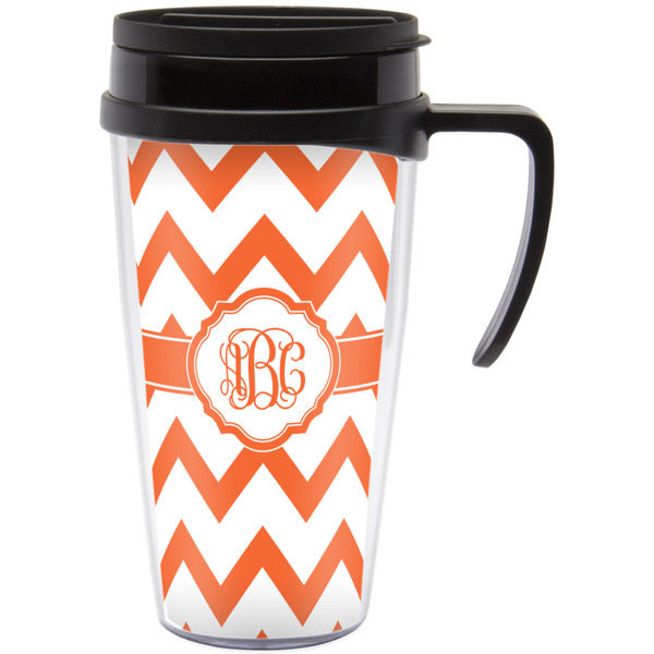 Custom Chevron Acrylic Travel Mug with Handle (Personalized)