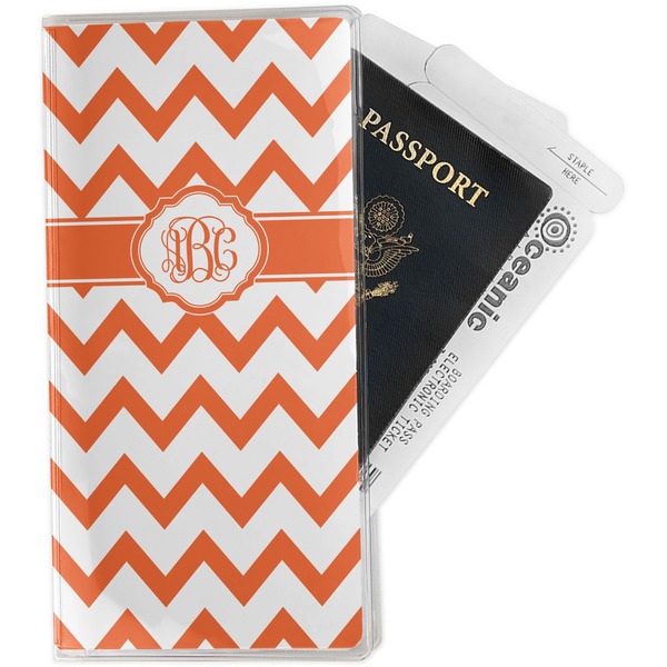 Custom Chevron Travel Document Holder