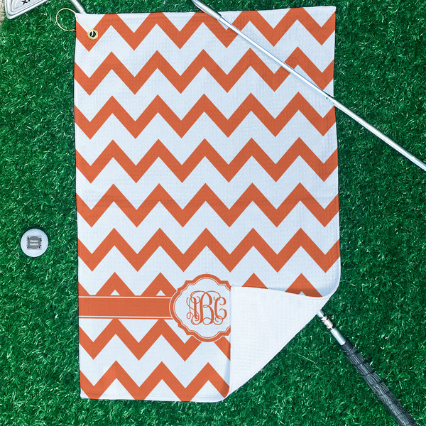 Chevron Waffle Weave Golf Towel - In Context
