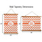 Chevron Wall Hanging Tapestries - Parent/Sizing