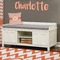 Chevron Wall Name Decal Above Storage bench