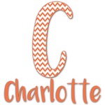 Chevron Name & Initial Decal - Up to 18"x18" (Personalized)