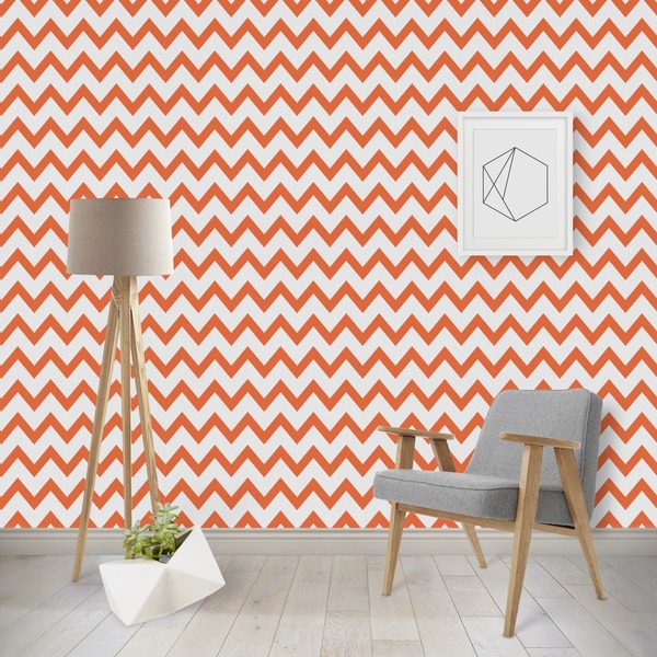 Custom Chevron Wallpaper & Surface Covering (Water Activated - Removable)