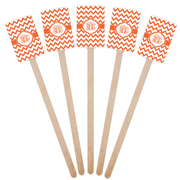 Chevron Wooden 6.25" Stir Stick - Rectangular - Fan View