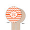 Chevron Wooden 6" Food Pick - Round - Single Sided - Front & Back