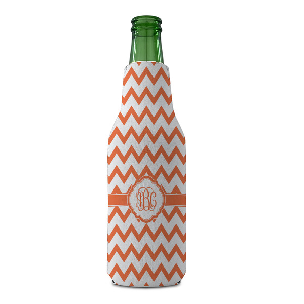Chevron Zipper Bottle Cooler - FRONT (bottle)