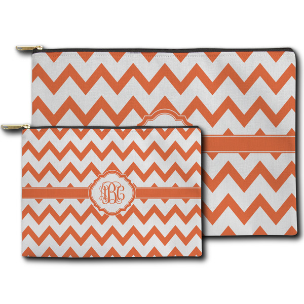 Chevron Zippered Pouches - Size Comparison