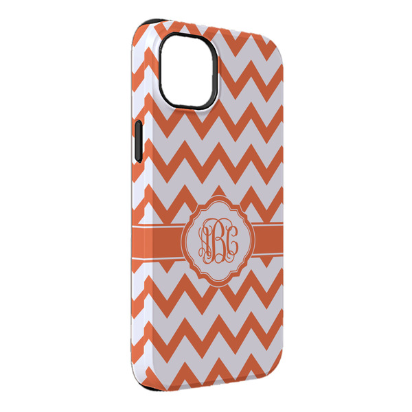 Custom Chevron iPhone Case - Rubber Lined - iPhone 14 Plus (Personalized)