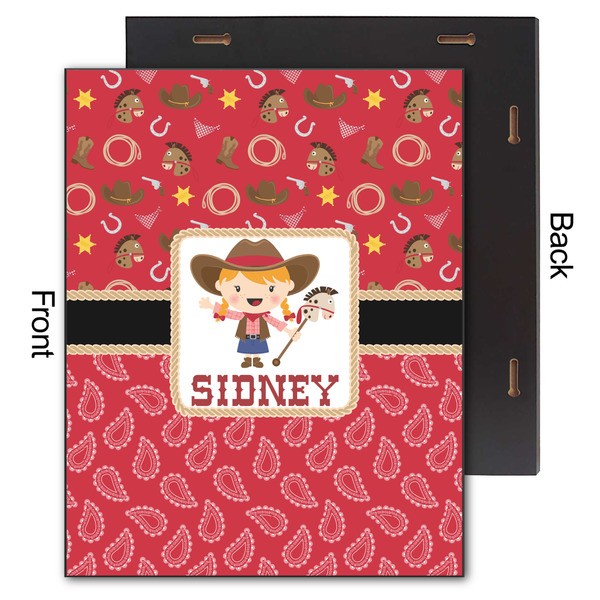 Red Western 11x14 Wood Print - Front & Back View