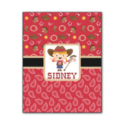 Red Western Wood Print - 11x14 (Personalized)