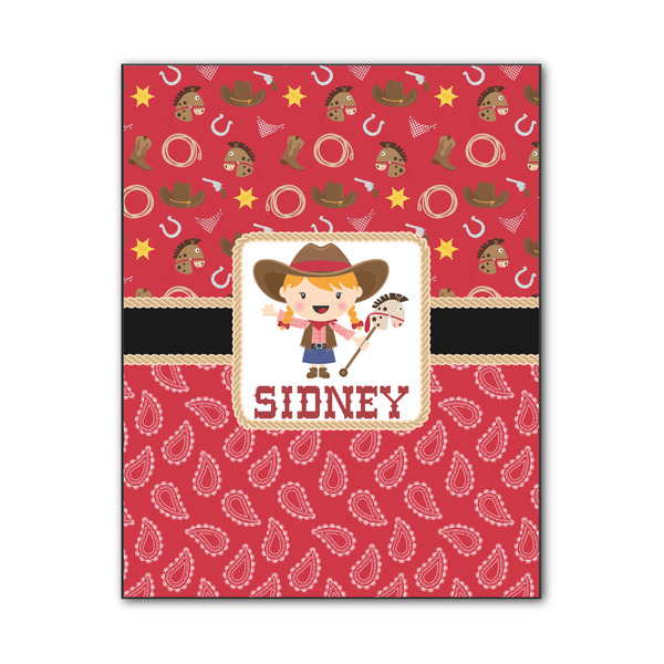 Custom Red Western Wood Print - 11x14 (Personalized)