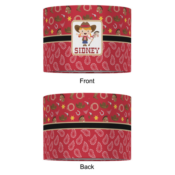 Red Western 12" Drum Lampshade - APPROVAL (Fabric)