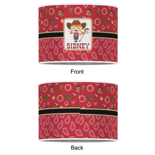 Red Western 12" Drum Lampshade - APPROVAL (Poly Film)
