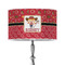 Red Western 12" Drum Lampshade - ON STAND (Poly Film)
