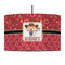 Red Western 12" Drum Pendant Lamp - Fabric (Personalized)