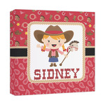 Red Western Canvas Print - 12x12 (Personalized)