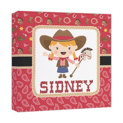 Red Western Canvas Print - 12x12 (Personalized)