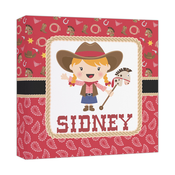 Custom Red Western Canvas Print - 12x12 (Personalized)