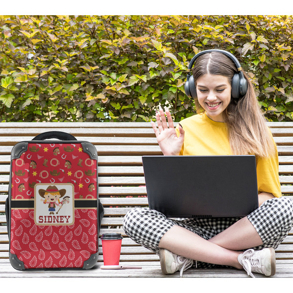 Red Western 15" Backpack - LIFESTYLE