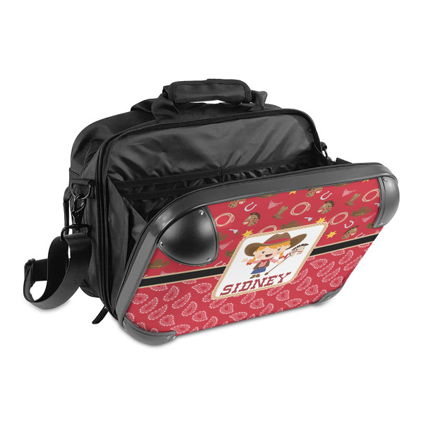 Red Western 15" Hard Shell Briefcase - Open