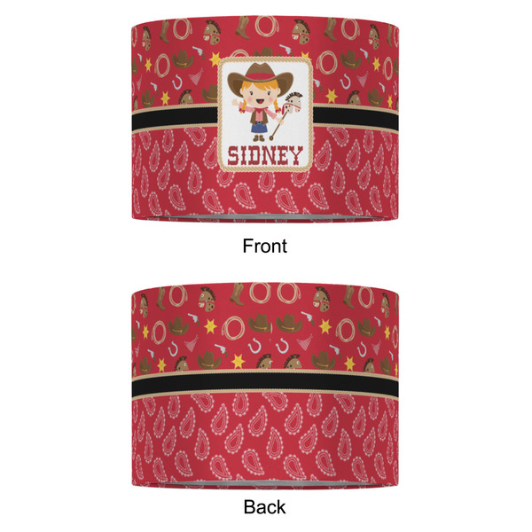 Red Western 16" Drum Lampshade - APPROVAL (Fabric)