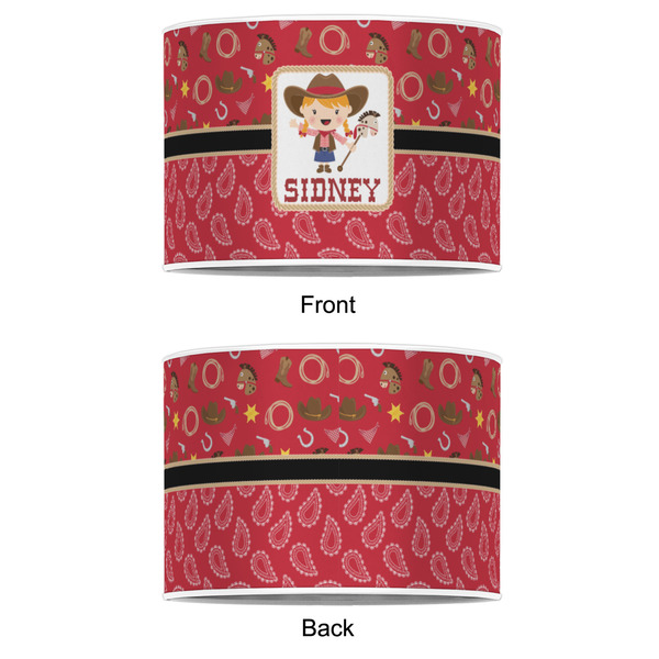 Red Western 16" Drum Lampshade - APPROVAL (Poly Film)