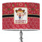 Red Western 16" Drum Lampshade - ON STAND (Poly Film)