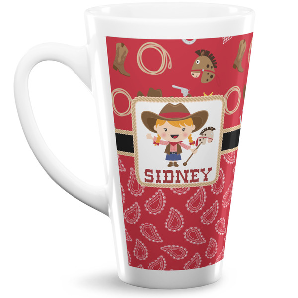 Custom Red Western Latte Mug (Personalized)