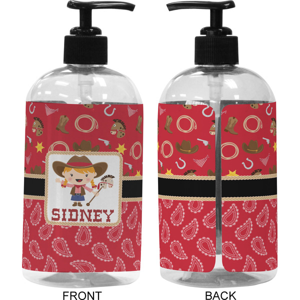 Red Western 16 oz Plastic Liquid Dispenser (Approval)