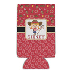 Red Western Can Cooler (16 oz) (Personalized)