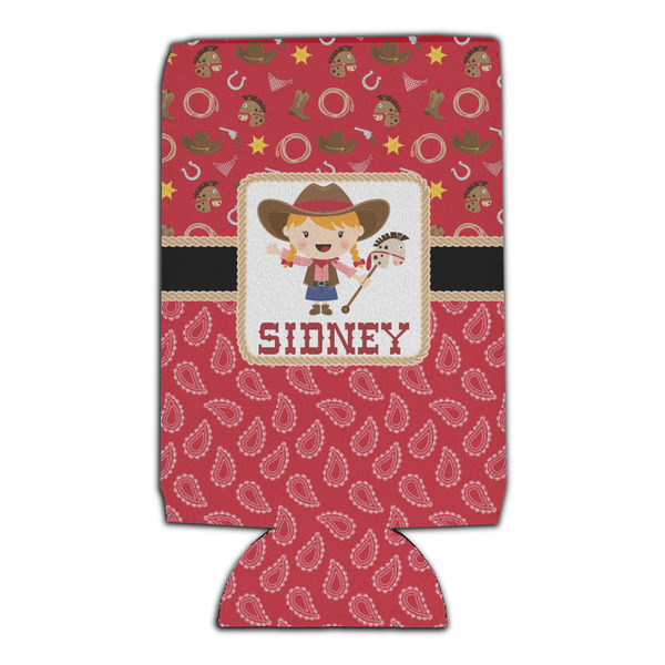 Red Western 16oz Can Sleeve - Set of 4 - FRONT